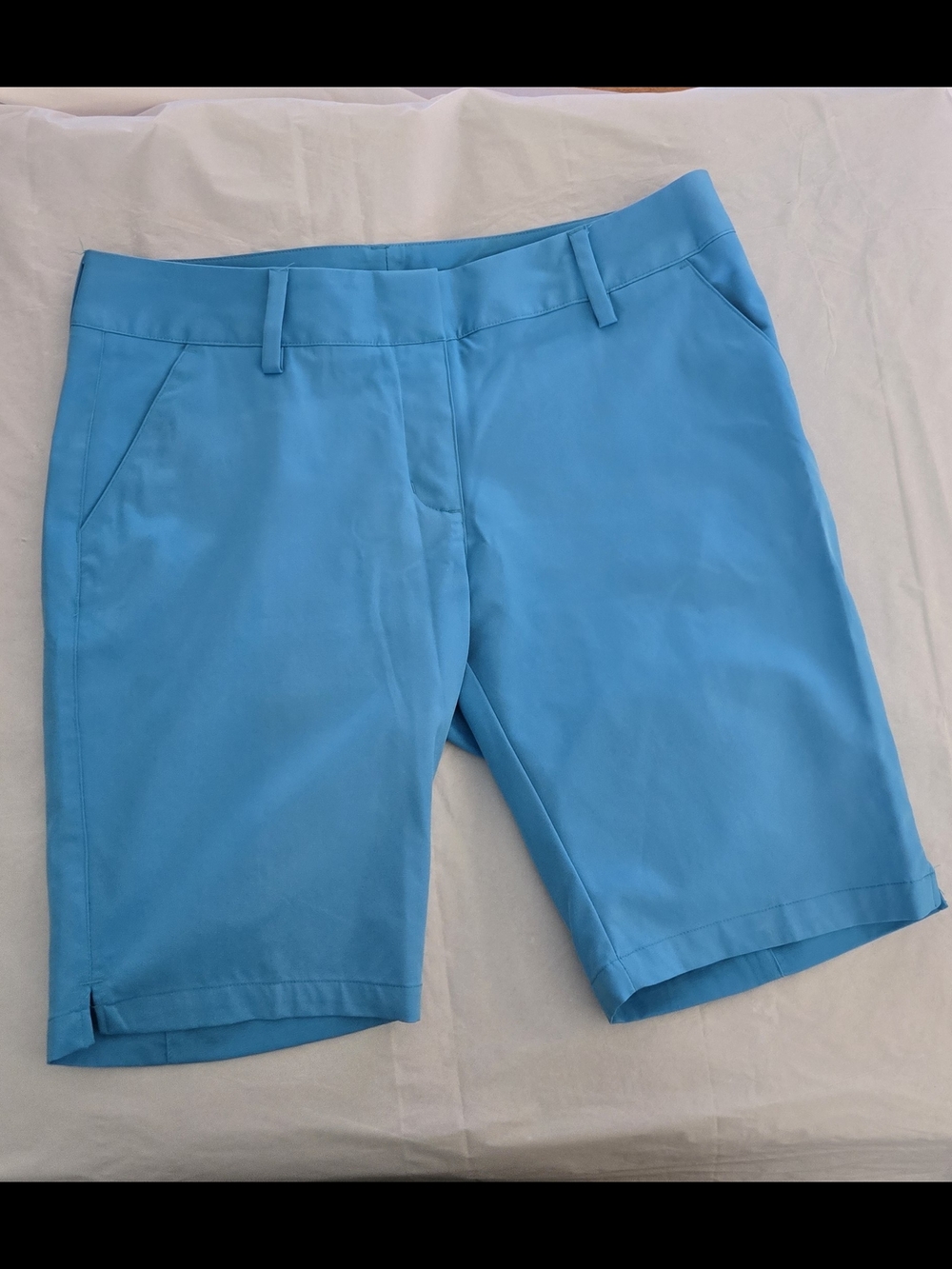 Adidas Aqua Blue Women's Golf Climalite Bermuda Shorts